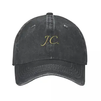 JC Iniciais | Letras de Ouro | Presentes Personalizados Boné de Beisebol de Sol, Boné Chapéu de Homens de Boné Mulheres